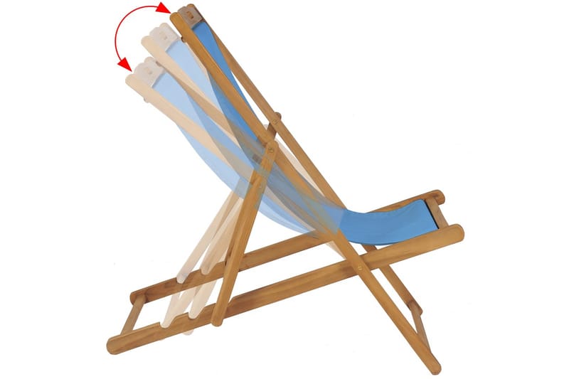 Dækstol Teaktræ 56 X 105 X 96 Cm Blå - Blå - Havemøbler - Loungemøbler - Loungesæt