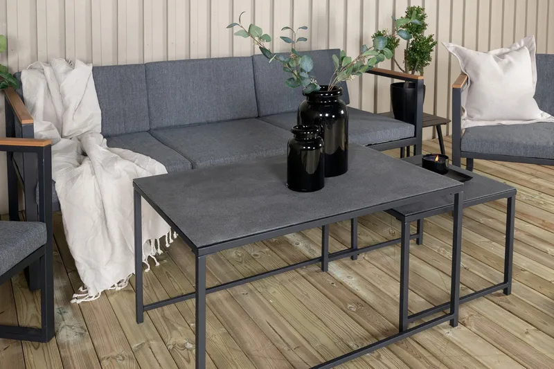 Dakar loungegruppe til udendørs brug - Sort - Havemøbler - Loungemøbler - Loungesæt