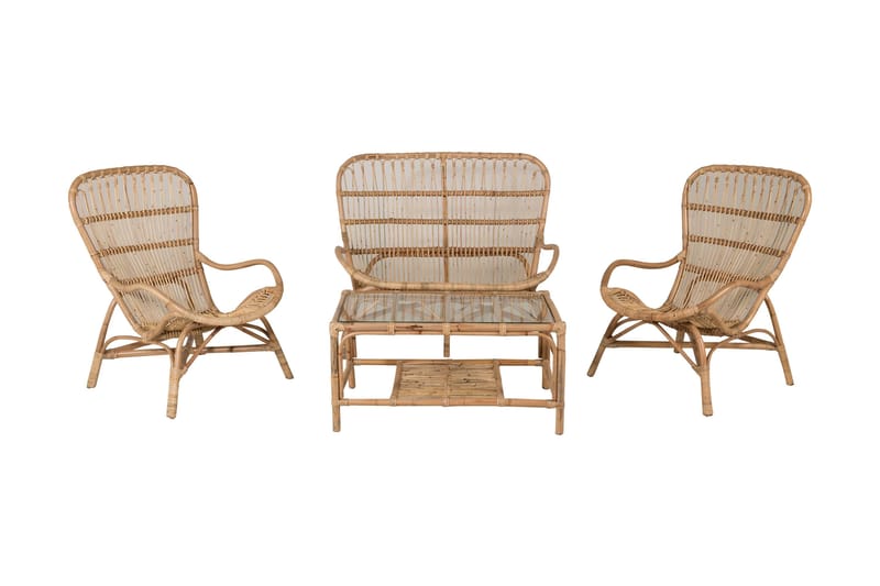 Ella loungegruppe med hynder - Træ/natur - Havemøbler - Loungemøbler - Loungesæt