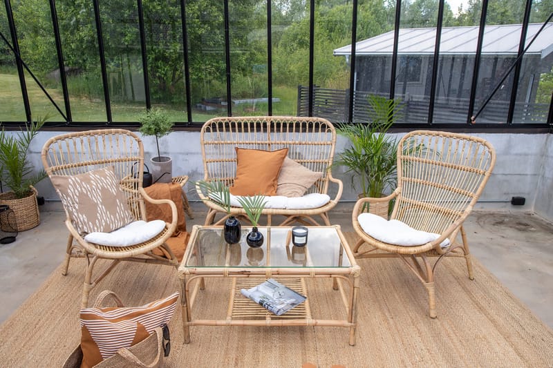 Ella Loungesæt med Hynder Træ/natur - Venture Home - Altanmøbler - Sofagrupper udendørs - Loungesæt