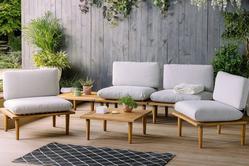 Frascati Loungegruppe 80 cm - Grå - Altanmøbler - Sofagrupper udendørs - Loungesæt