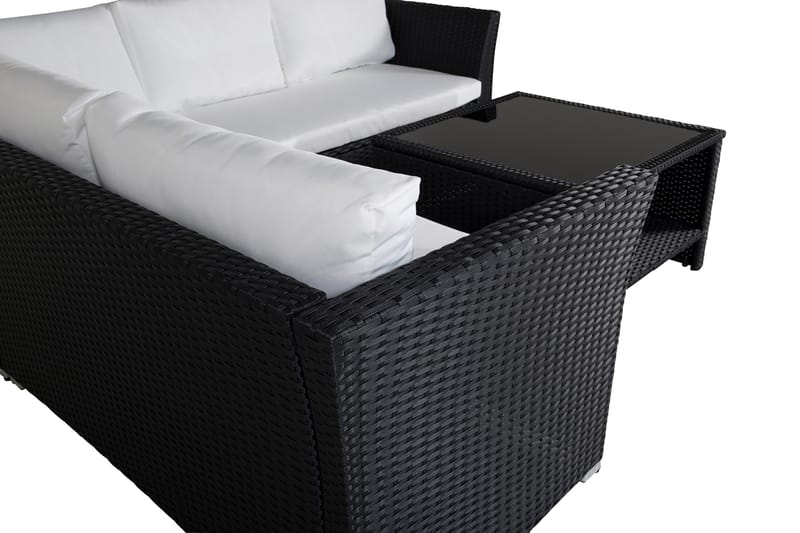 Haiti Loungesæt med Hynder Sort - Venture Home - Altanmøbler - Sofagrupper udendørs - Loungesæt