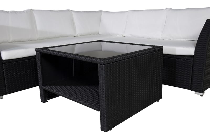Haiti Loungesæt med Hynder Sort - Venture Home - Altanmøbler - Sofagrupper udendørs - Loungesæt