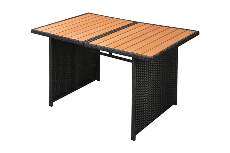 Haveloungesæt 10 Dele Med Hynder Polyrattan Sort - Sort - Havemøbler - Loungemøbler - Loungesæt