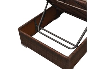 Haveloungesæt 3 Dele Med Hynder Polyrattan Brun - Brun - Havemøbler - Loungemøbler - Loungesæt