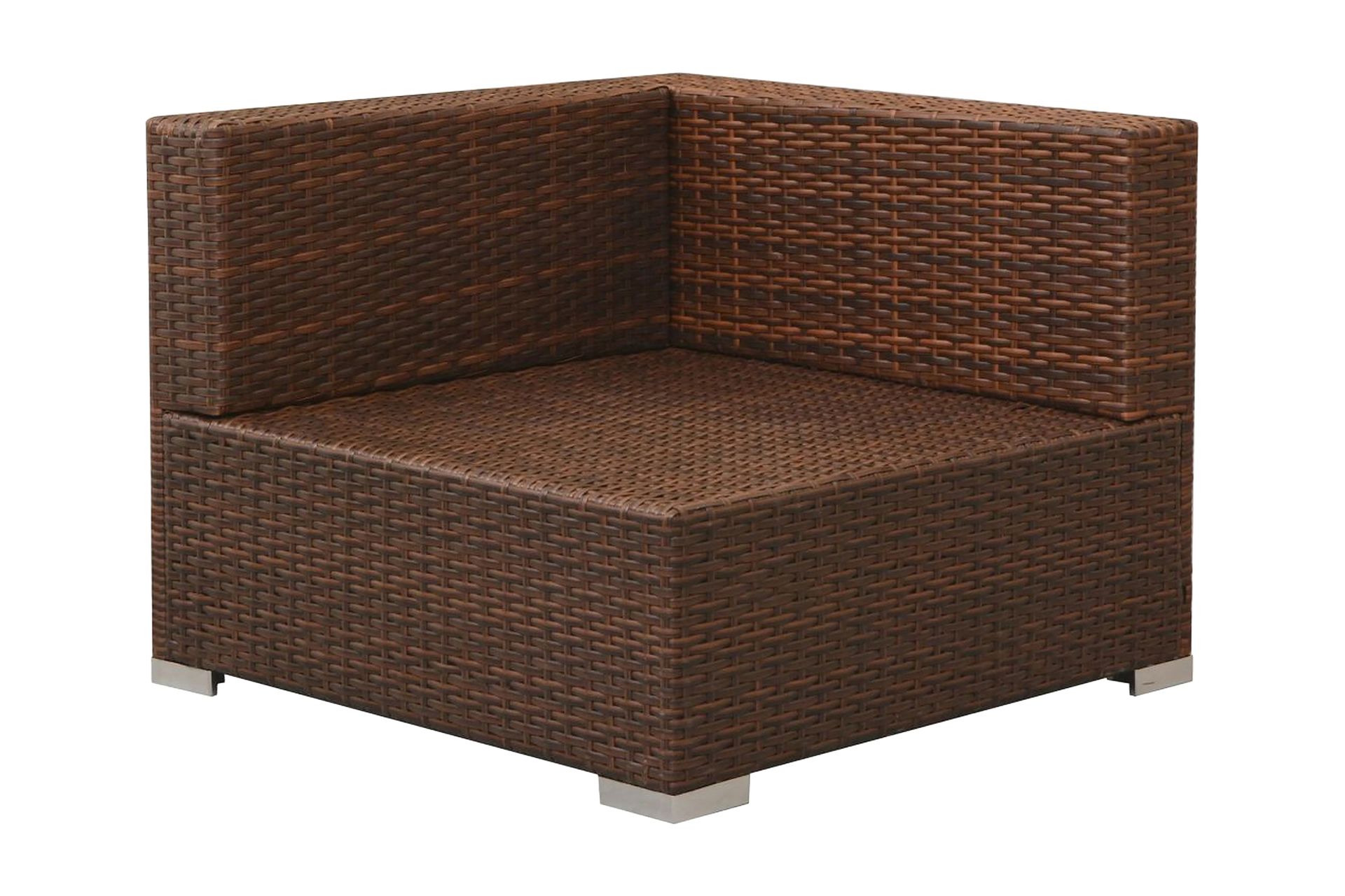 Haveloungesæt 3 Dele Med Hynder Polyrattan Brun - Brun - Havemøbler - Loungemøbler - Loungesæt