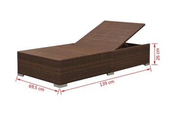 Haveloungesæt 3 Dele Med Hynder Polyrattan Brun - Brun - Havemøbler - Loungemøbler - Loungesæt