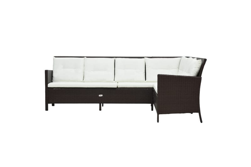 haveloungesæt 3 dele med hynder polyrattan brun - Brun - Havemøbler - Loungemøbler - Loungesæt