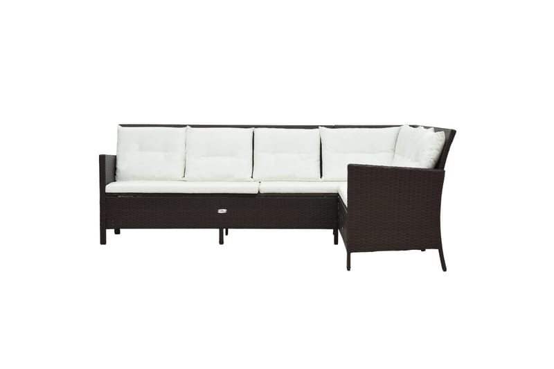 haveloungesæt 3 dele med hynder polyrattan brun - Brun - Altanmøbler - Sofagrupper udendørs - Loungesæt