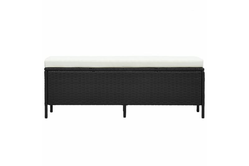 Haveloungesæt 3 Dele Med Hynder Polyrattan Sort - Sort - Havemøbler - Loungemøbler - Loungesæt