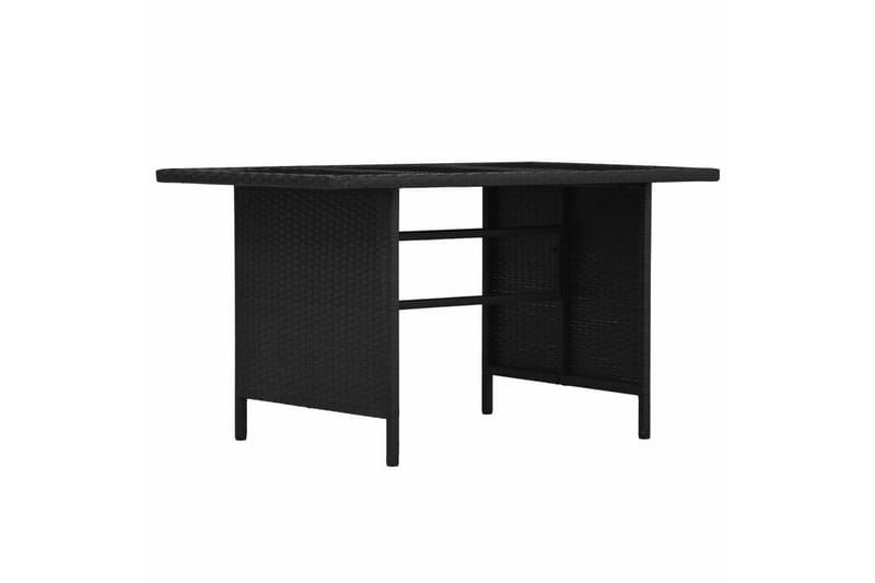 Haveloungesæt 3 Dele Med Hynder Polyrattan Sort - Sort - Havemøbler - Loungemøbler - Loungesæt