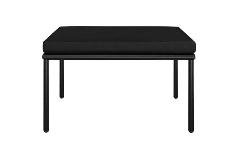 Haveloungesæt 3 Dele Med Hynder Pvc Sort - Sort - Havemøbler - Loungemøbler - Loungesæt