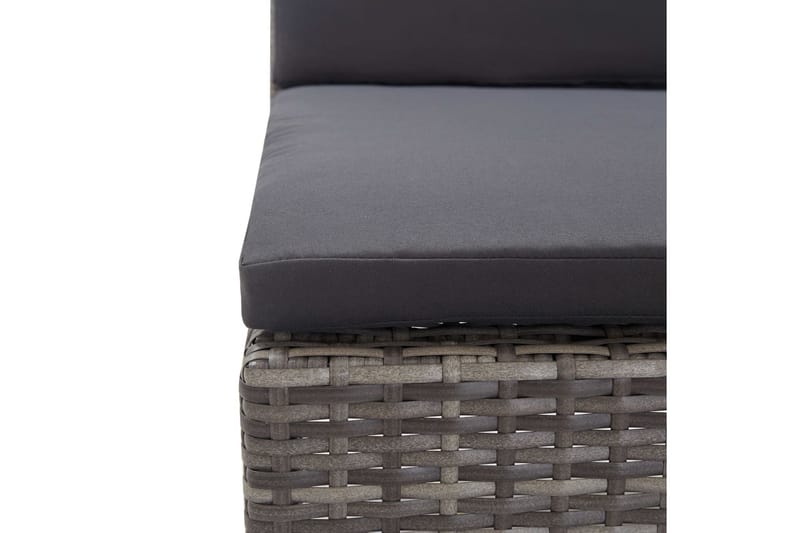 Haveloungesæt 3 Dele med Hynder Polyrattan Grå - Grå - Havemøbler - Loungemøbler - Loungesæt