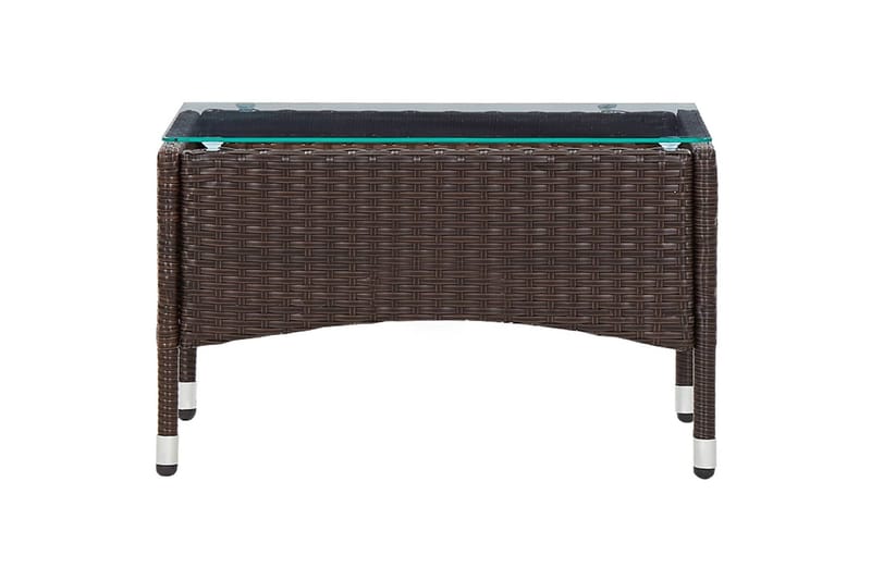 Haveloungesæt 4 Dele med Hynder Polyrattan Brun - Brun - Havemøbler - Loungemøbler - Loungesæt