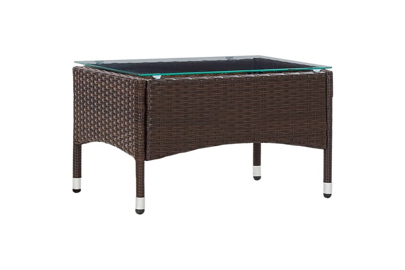 Haveloungesæt 4 Dele med Hynder Polyrattan Brun - Brun - Havemøbler - Loungemøbler - Loungesæt