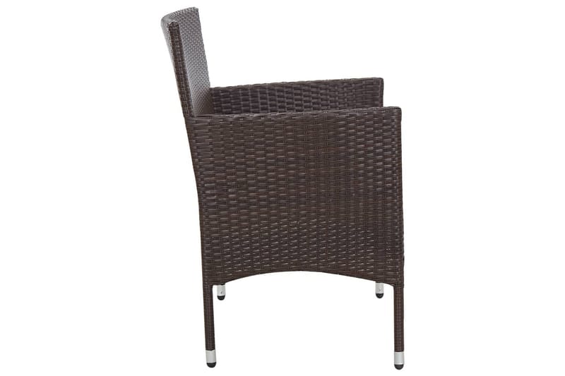 Haveloungesæt 4 Dele med Hynder Polyrattan Brun - Brun - Havemøbler - Loungemøbler - Loungesæt