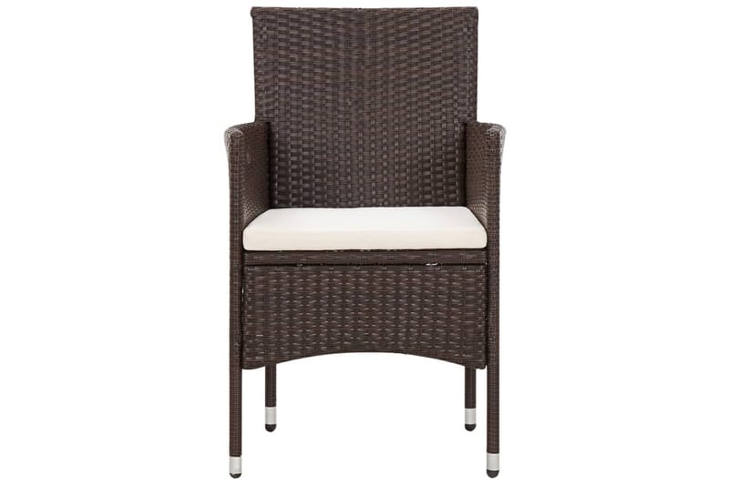Haveloungesæt 4 Dele Med Hynder Polyrattan Brun - Brun - Havemøbler - Loungemøbler - Loungesæt