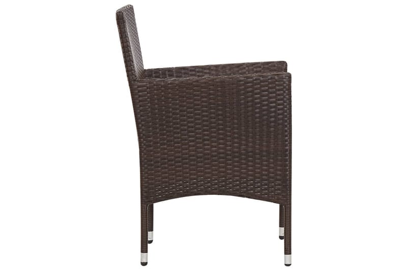Haveloungesæt 4 Dele Med Hynder Polyrattan Brun - Brun - Havemøbler - Loungemøbler - Loungesæt