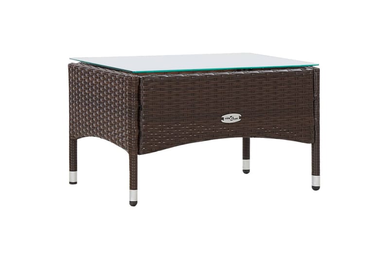 Haveloungesæt 4 Dele Med Hynder Polyrattan Brun - Brun - Havemøbler - Loungemøbler - Loungesæt