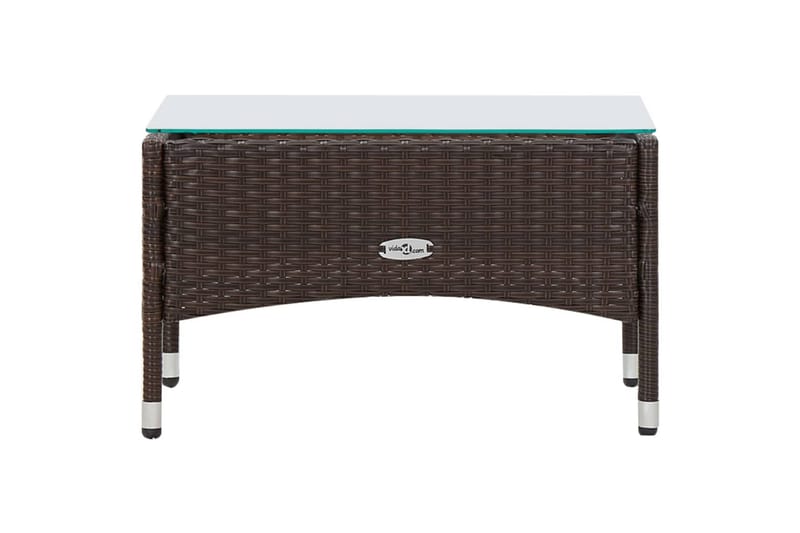 Haveloungesæt 4 Dele Med Hynder Polyrattan Brun - Brun - Havemøbler - Loungemøbler - Loungesæt