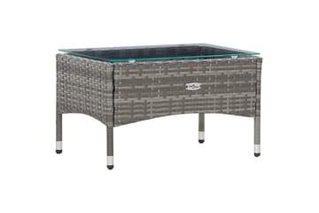 Haveloungesæt 4 Dele Med Hynder Polyrattan Grå - Grå - Havemøbler - Loungemøbler - Loungesæt