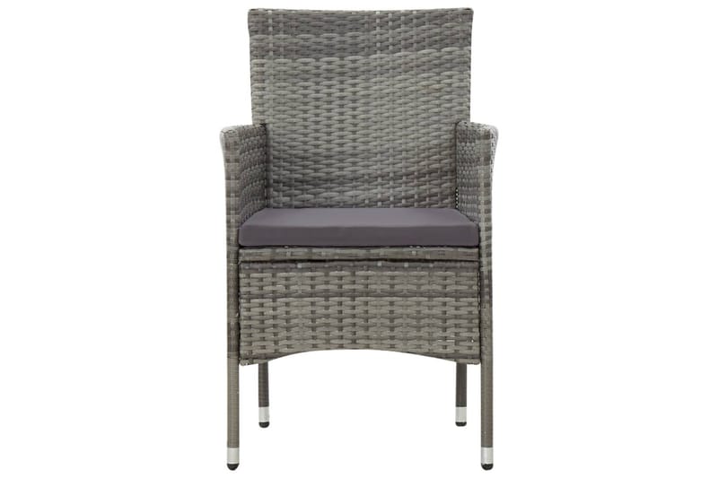 Haveloungesæt 4 Dele Med Hynder Polyrattan Grå - Grå - Havemøbler - Loungemøbler - Loungesæt