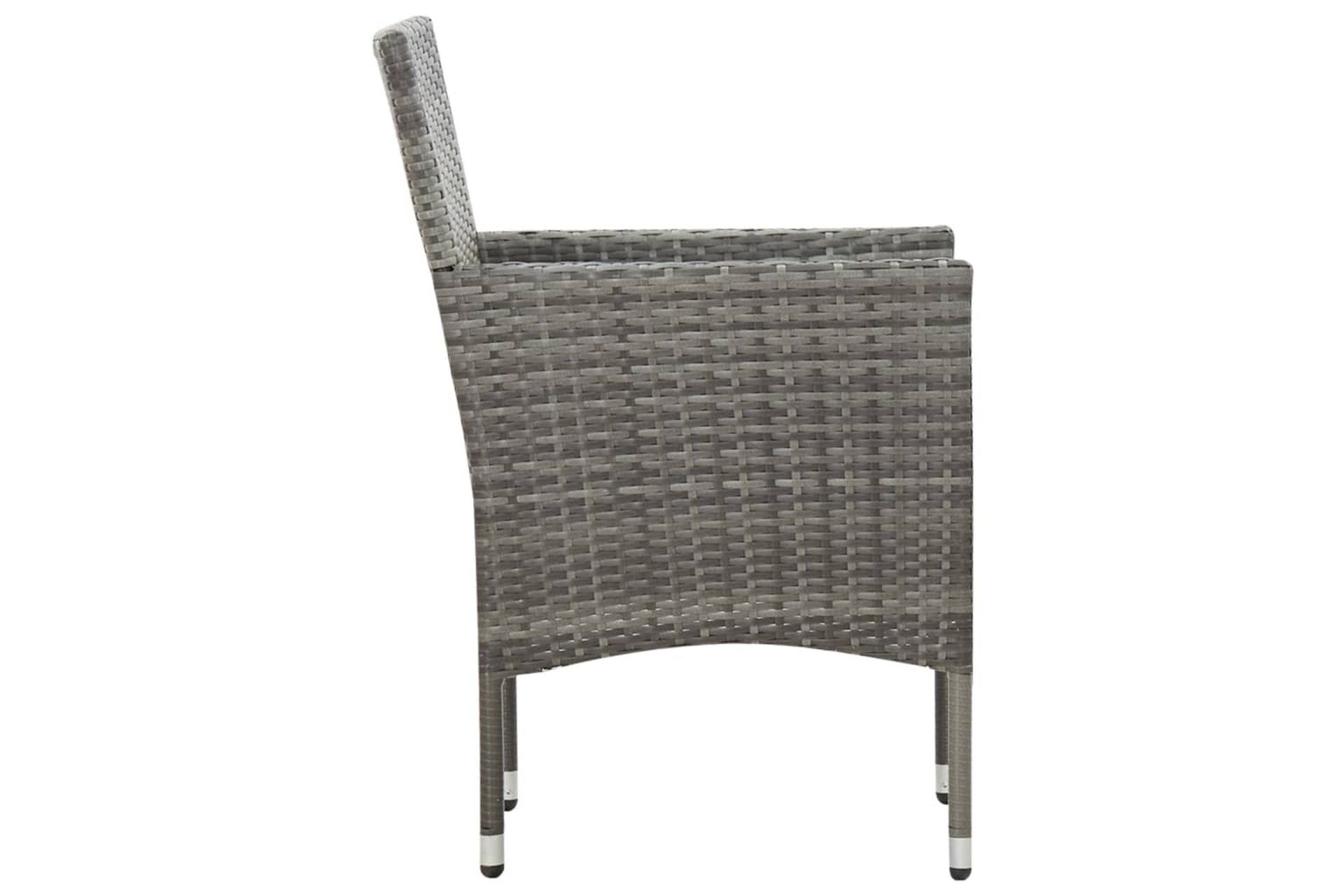 Haveloungesæt 4 Dele Med Hynder Polyrattan Grå - Grå - Havemøbler - Loungemøbler - Loungesæt