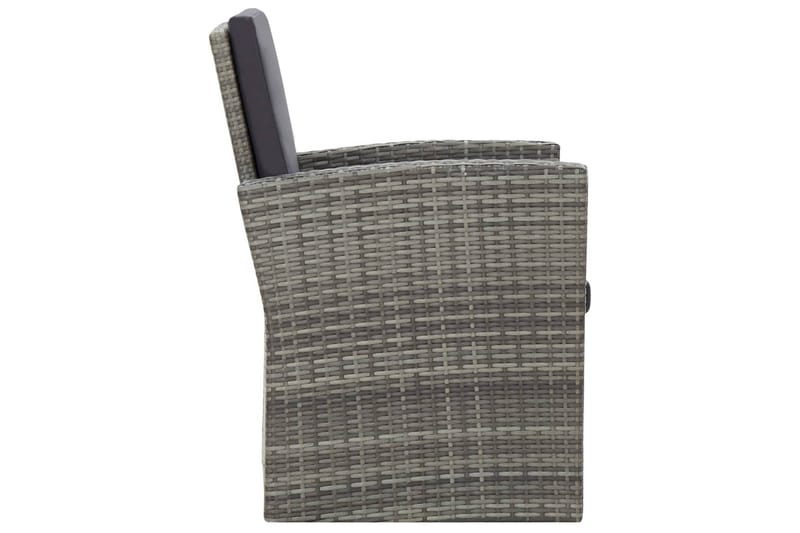 Haveloungesæt 4 Dele Med Hynder Polyrattan Grå - Grå - Havemøbler - Loungemøbler - Loungesæt