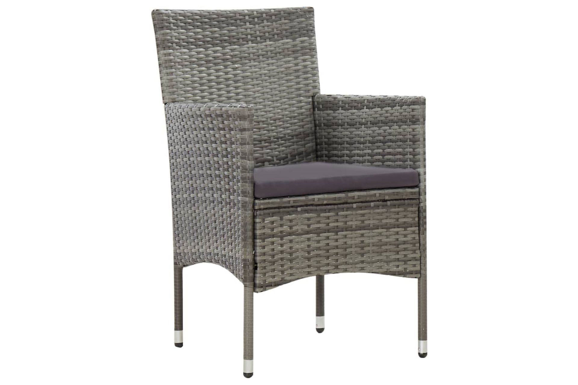 Haveloungesæt 4 Dele Med Hynder Polyrattan Grå - Grå - Havemøbler - Loungemøbler - Loungesæt