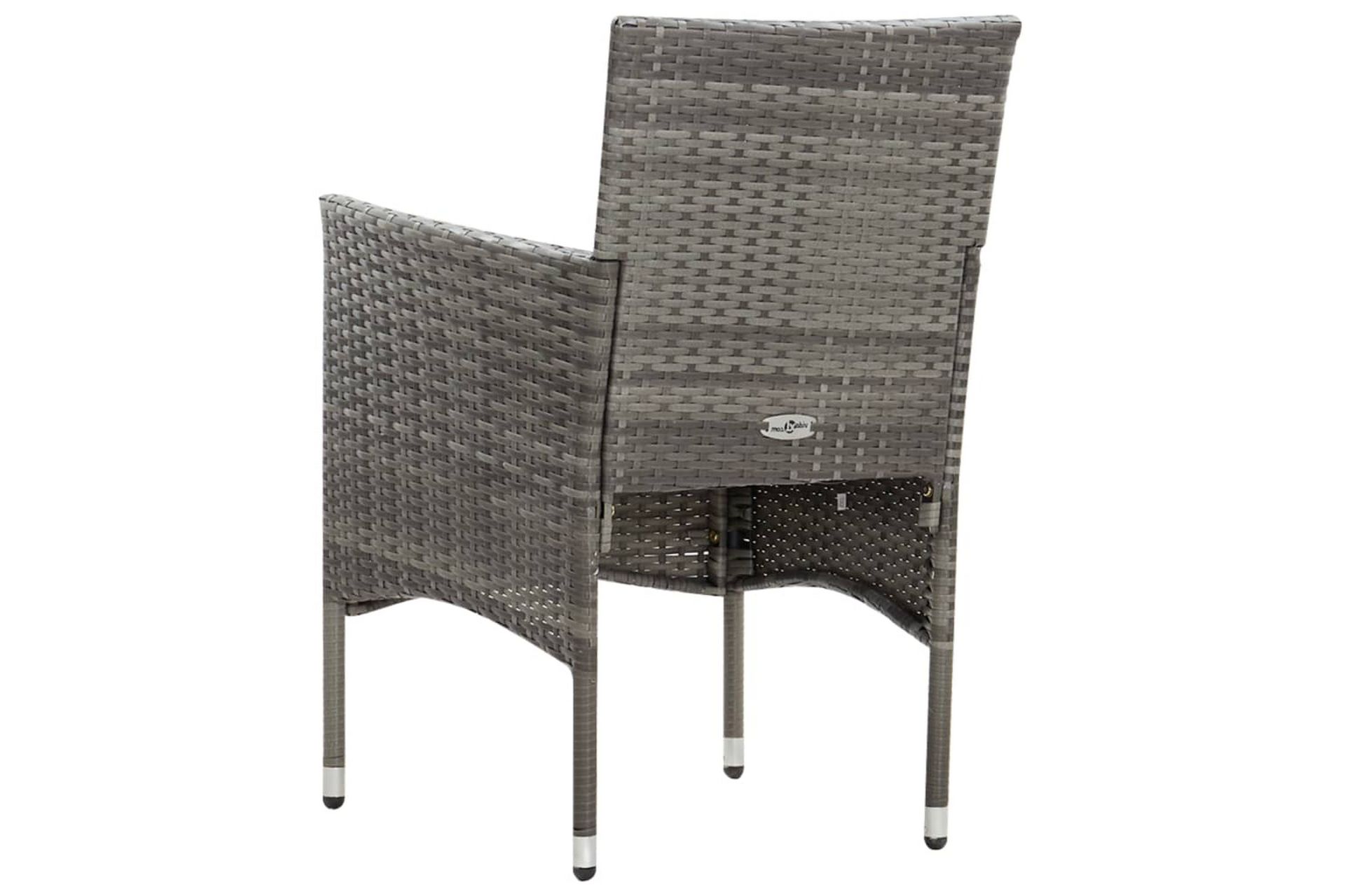 Haveloungesæt 4 Dele Med Hynder Polyrattan Grå - Grå - Havemøbler - Loungemøbler - Loungesæt