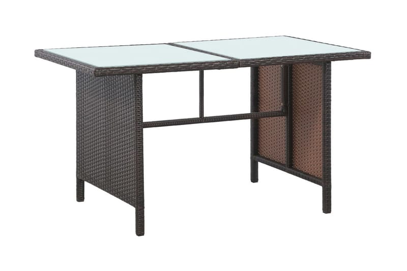 Haveloungesæt 5 Dele Med Hynder Polyrattan Brun - Brun - Havemøbler - Loungemøbler - Loungesæt