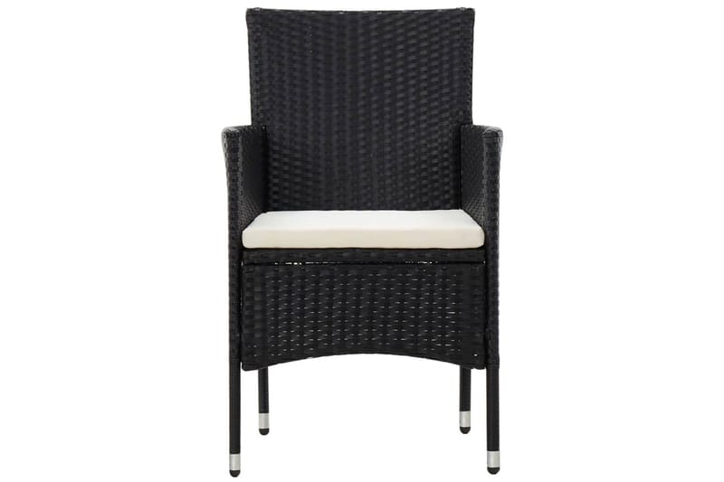 Haveloungesæt 5 Dele med Hynder Polyrattan Sort - Sort - Havemøbler - Loungemøbler - Loungesæt