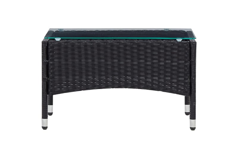 Haveloungesæt 5 Dele med Hynder Polyrattan Sort - Sort - Havemøbler - Loungemøbler - Loungesæt