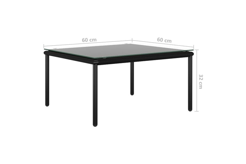 Haveloungesæt 5 Dele Med Hynder Pvc Sort - Sort - Havemøbler - Loungemøbler - Loungesæt