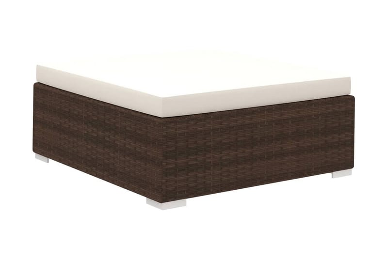 Haveloungesæt 6 Dele Med Hynder Polyrattan Brun - Brun - Havemøbler - Loungemøbler - Loungesæt