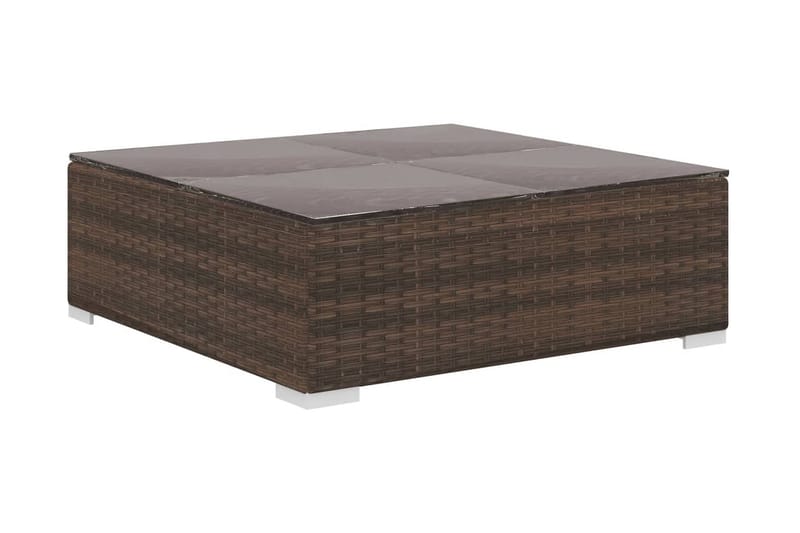 Haveloungesæt 6 Dele Med Hynder Polyrattan Brun - Brun - Havemøbler - Loungemøbler - Loungesæt