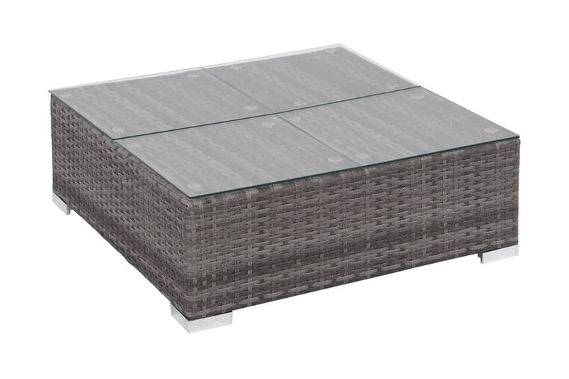 Haveloungesæt 6 Dele Med Hynder Polyrattan Grå - Grå - Havemøbler - Loungemøbler - Loungesæt