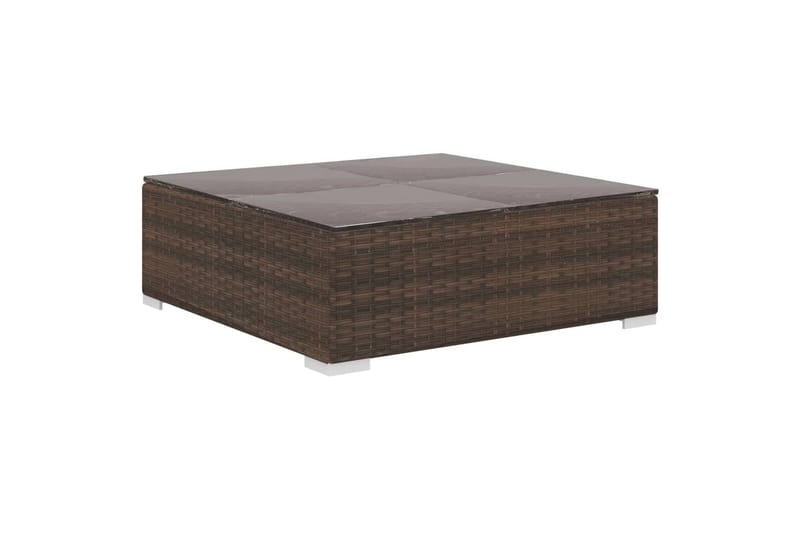 Haveloungesæt 6 dele med hynder polyrattan brun - Brun - Havemøbler - Loungemøbler - Loungesæt