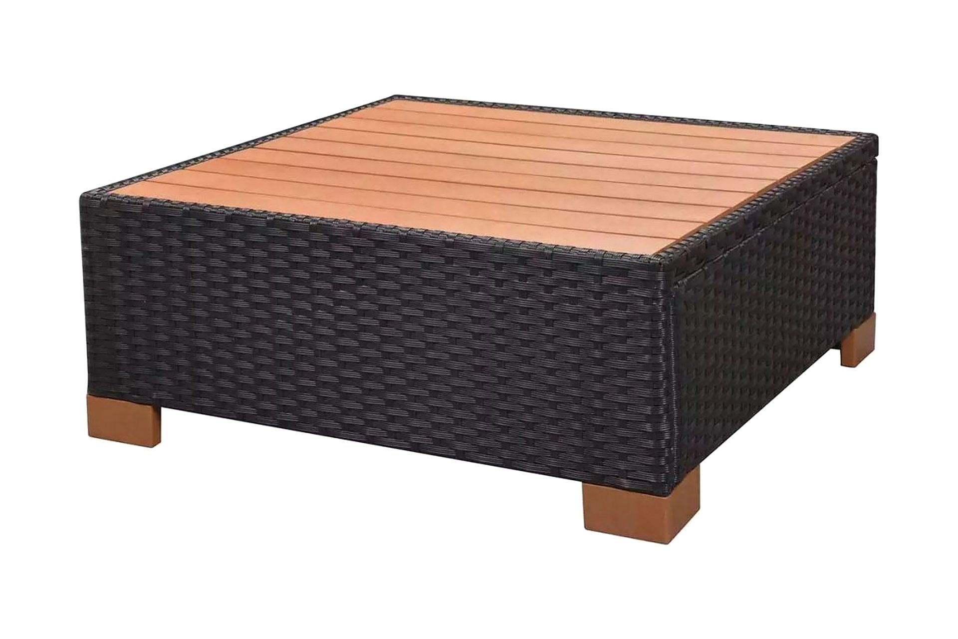 Haveloungesæt 7 Dele Med Hynder Polyrattan Sort - Sort - Havemøbler - Loungemøbler - Loungesæt