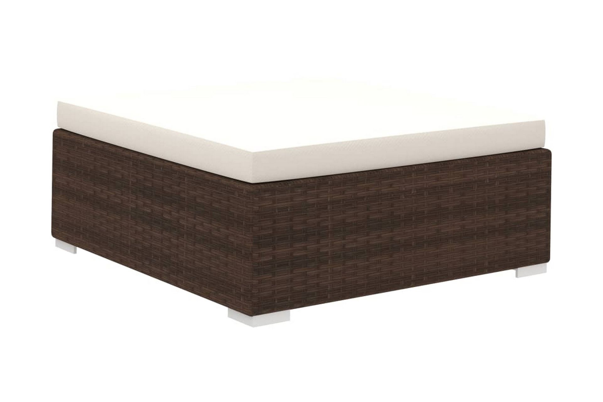 Haveloungesæt 8 Dele Med Hynder Polyrattan Brun - Brun - Havemøbler - Loungemøbler - Loungesæt