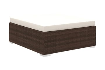 Haveloungesæt 8 Dele Med Hynder Polyrattan Brun - Brun - Havemøbler - Loungemøbler - Loungesæt