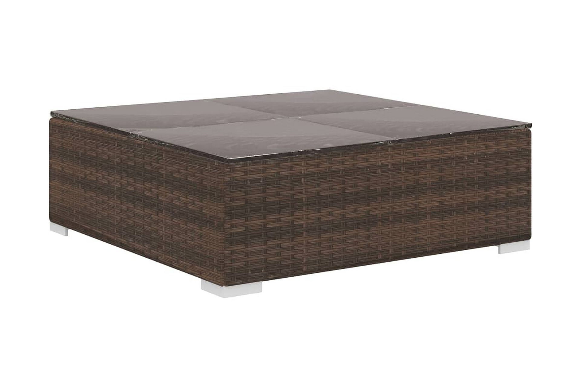 Haveloungesæt 8 Dele Med Hynder Polyrattan Brun - Brun - Havemøbler - Loungemøbler - Loungesæt