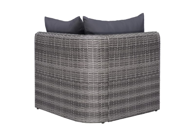 Haveloungesæt 8 Dele Med Hynder Polyrattan Grå - Grå - Havemøbler - Loungemøbler - Loungesæt