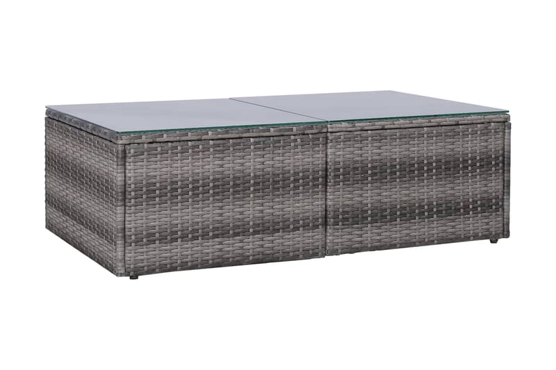 Haveloungesæt 8 Dele Med Hynder Polyrattan Grå - Grå - Havemøbler - Loungemøbler - Loungesæt