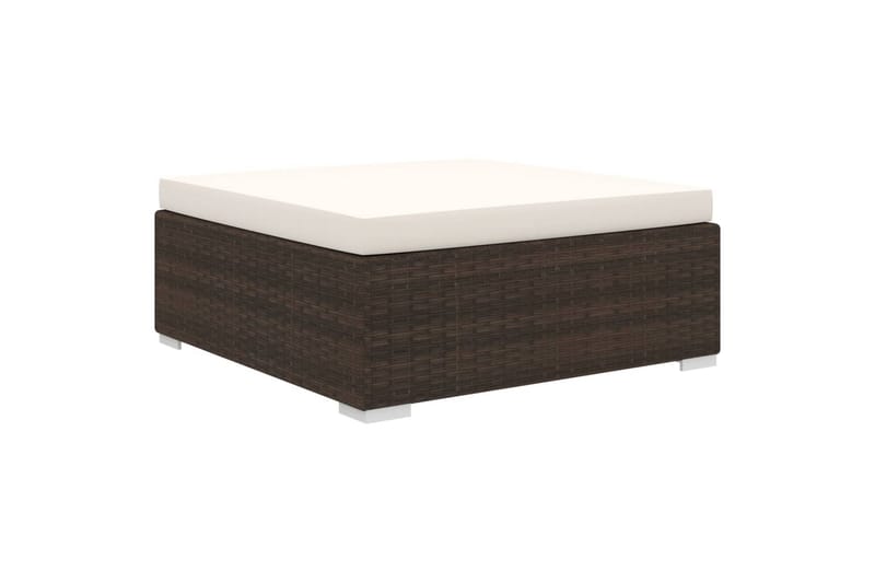Haveloungesæt 8 Dele Med Hynder Polyrattan Brun - Havemøbler - Loungemøbler - Loungesæt