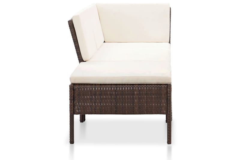 Haveloungesæt 8 Dele Med Hynder Polyrattan Brun - Brun - Havemøbler - Loungemøbler - Loungesæt