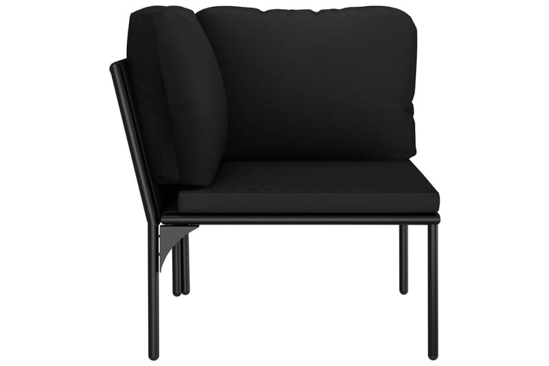 Haveloungesæt 8 Dele Med Hynder Pvc Sort - Sort - Havemøbler - Loungemøbler - Loungesæt