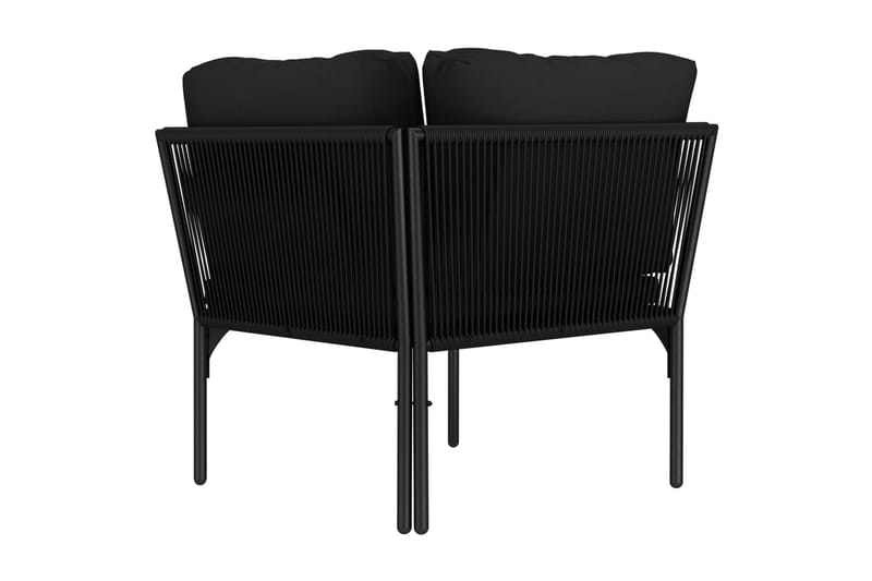 Haveloungesæt 8 Dele Med Hynder Pvc Sort - Sort - Havemøbler - Loungemøbler - Loungesæt