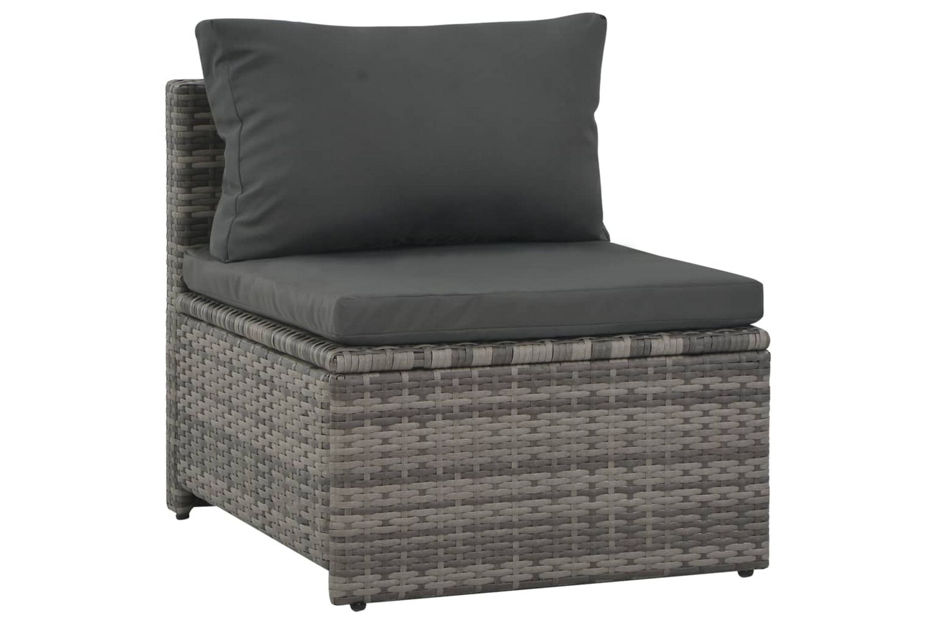Haveloungesæt I 6 Dele Med Hynder Polyrattan Grå - Grå - Havemøbler - Loungemøbler - Loungesæt
