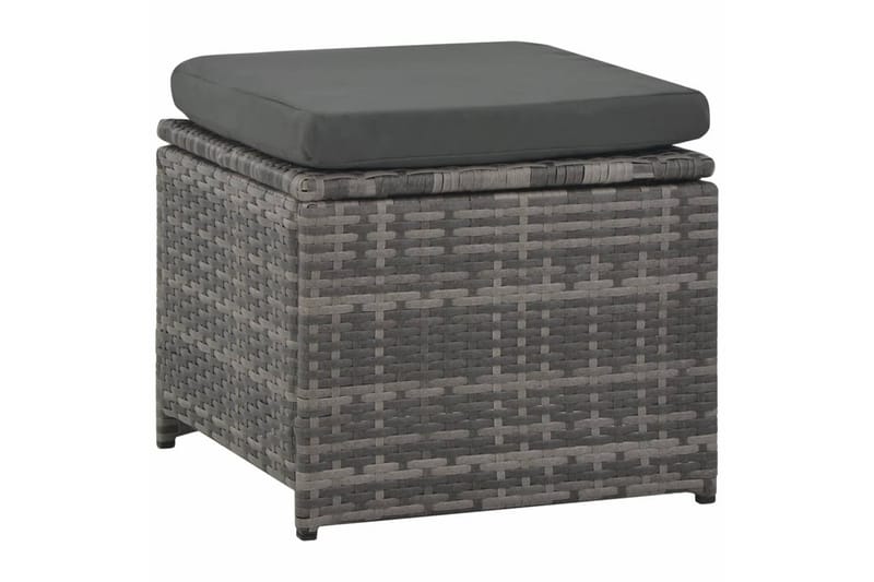 Haveloungesæt I 6 Dele Med Hynder Polyrattan Grå - Grå - Havemøbler - Loungemøbler - Loungesæt
